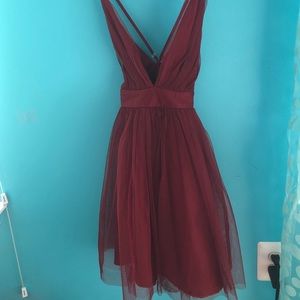maroon homecoming dress